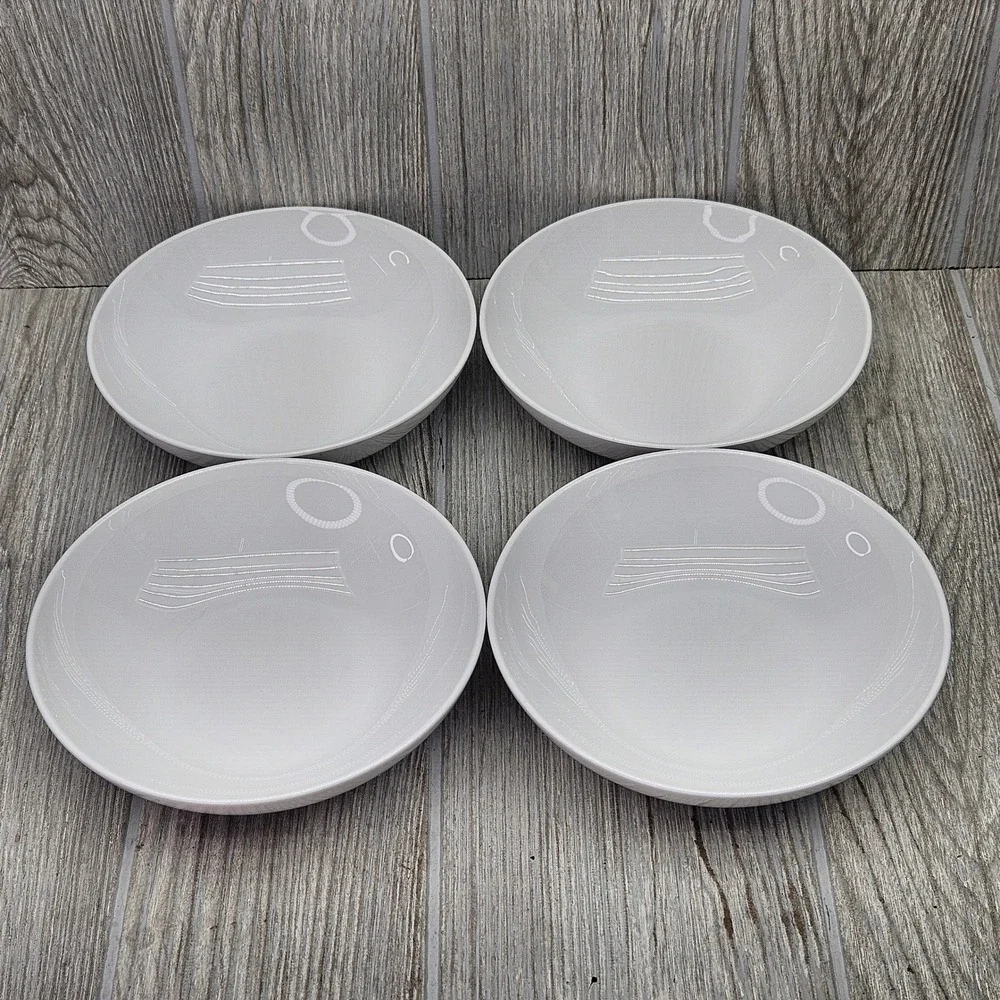 Centura by Corning Corelle White Coupe Discontinued Cereal Bowls Set of 4 MCM